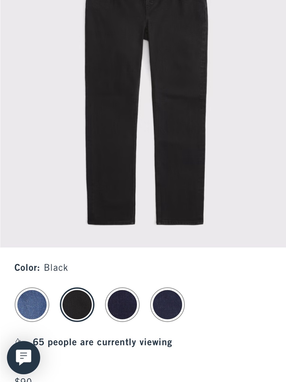 Abercrombie & Fitch Women's Straight-Leg Jeans — Black